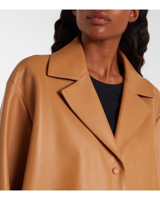 Loewe Brown Pyjama Leather And Suede Jacket