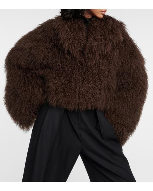 Magda Butrym Brown Shearling Jacket