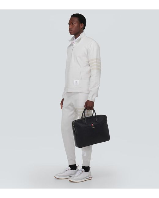 Thom Browne Gray 4-Bar Cotton Sweatpants for men
