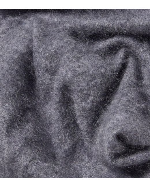 Lisa Yang Purple Brushed Cashmere Scarf
