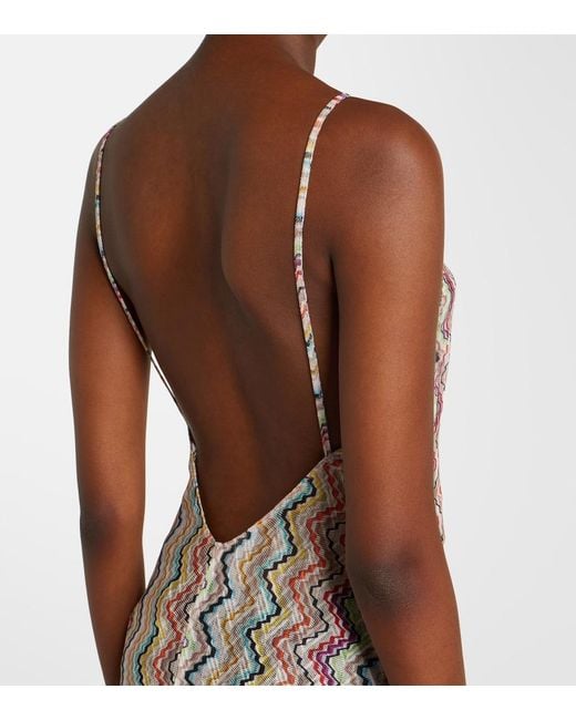 Missoni Natural Zigzag Lame Maxi Dress