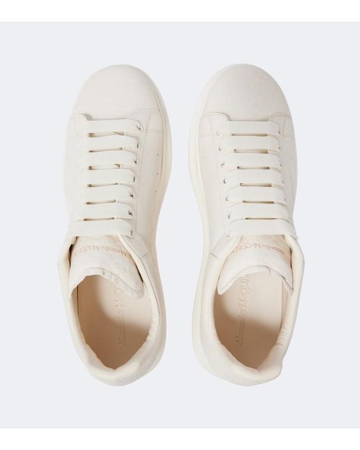 McQueen White Oversized Leather Sneakers for men
