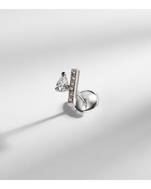 Repossi White Serti Sur Vide 18Kt Single Earring With Diamonds