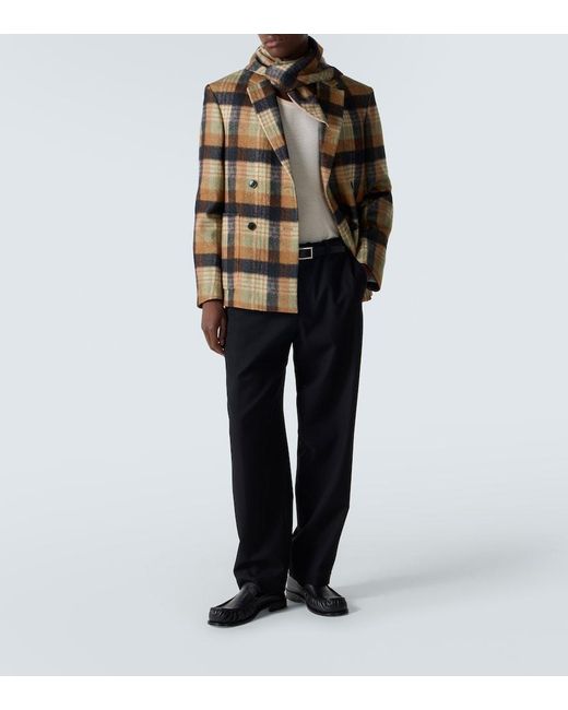 Dries Van Noten Black Penny Wool Straight Pants for men