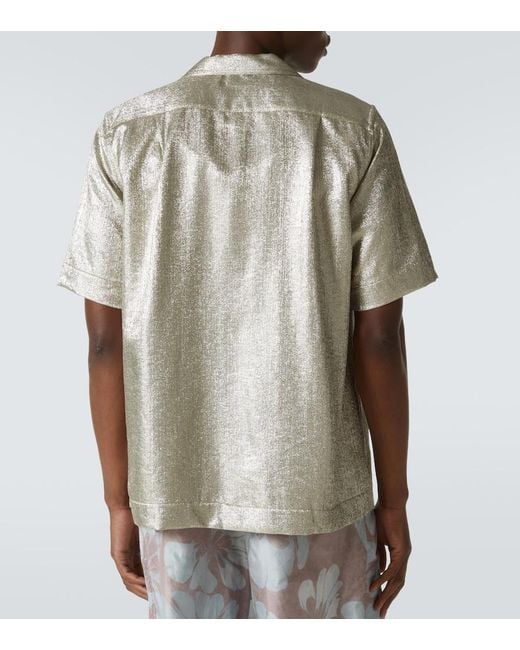 Dries Van Noten Gray Pleated Shirt for men