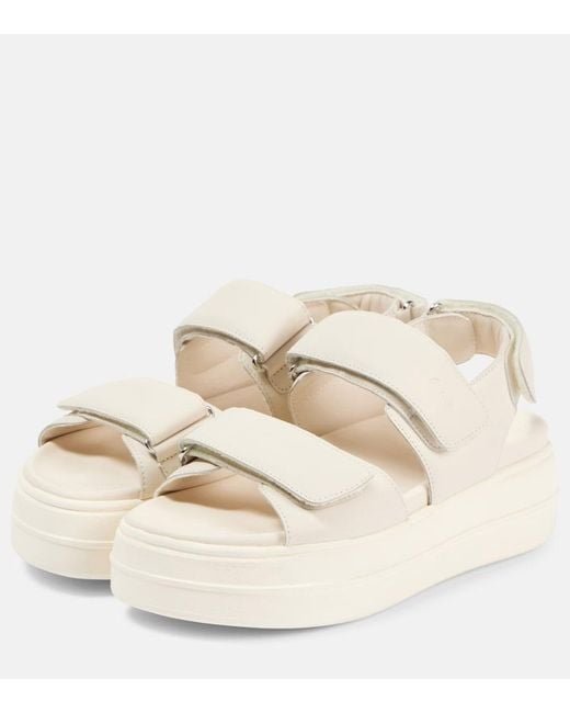 Hogan Natural H680 Leather Sandals