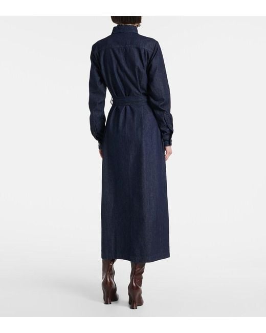Dries Van Noten Blue Denim Shirt Dress
