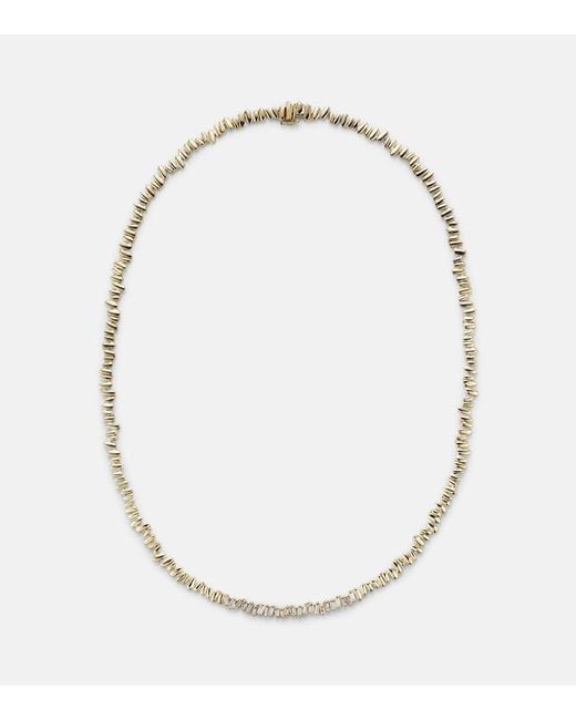 Suzanne Kalan Metallic 18Kt Tennis Necklace With Diamonds