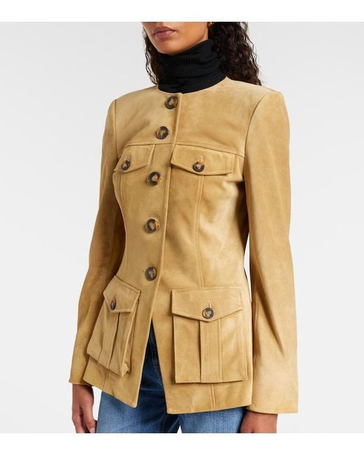 Veronica Beard Natural Orrin Suede Jacket