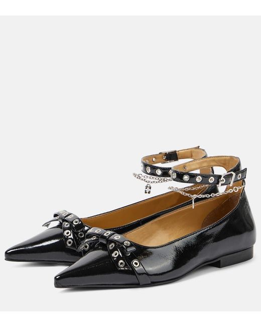 Ganni Black Zapatos Ballerina