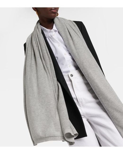 Totême White Knitted Scarf