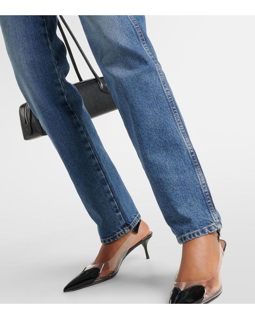 Alaïa Blue High-Rise Slim Jeans