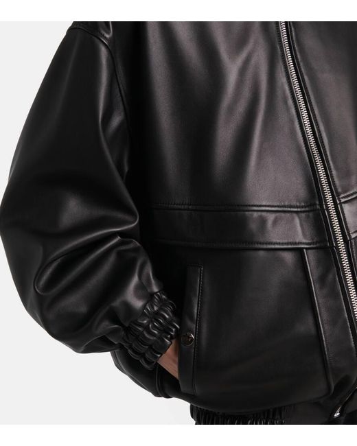 Chaqueta Bomber Beck De Piel Nour Hammour de color Black