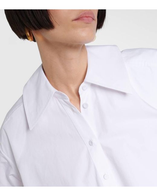 Jil Sander White Oversize-Hemd aus Baumwolle
