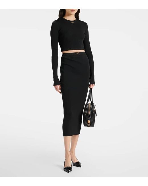 Prada Black Slingback-Pumps Aus Lackleder