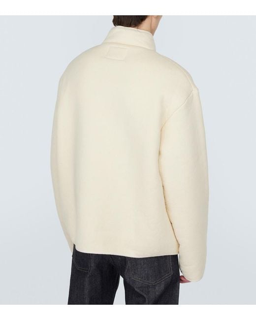 Jil Sander Natural Cotton Fleece Jacket for men