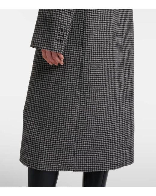 Coperni Gray Houndstooth Wool And Cashmere Coat