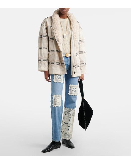Alanui Blue Island's Diary Straight Jeans
