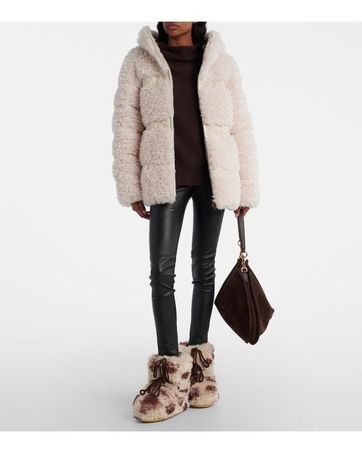 Moon Boot Natural Icon Cow-Print Snow Boots