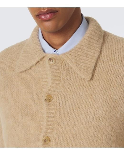 Dries Van Noten Natural Alpaca And Wool-Blend Cardigan for men