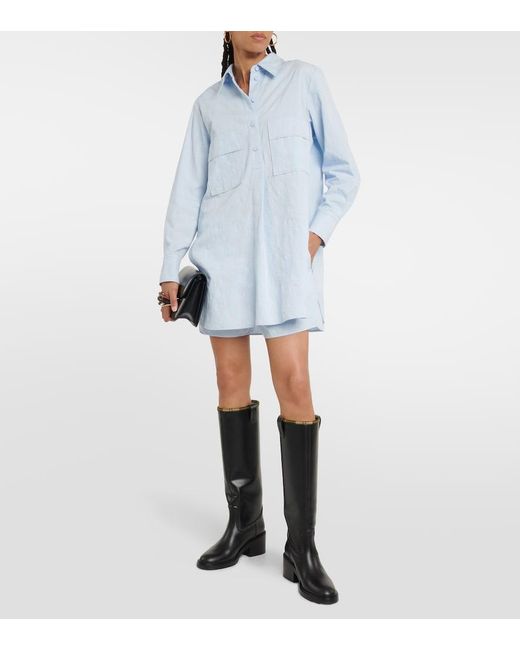 Chloé Blue Renaissance Pique Jacquard Shirt