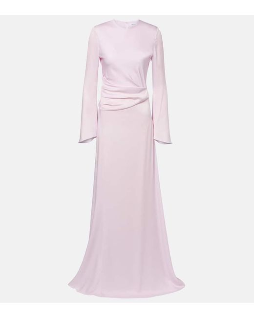 Alexander McQueen Pink Robe Aus Satin