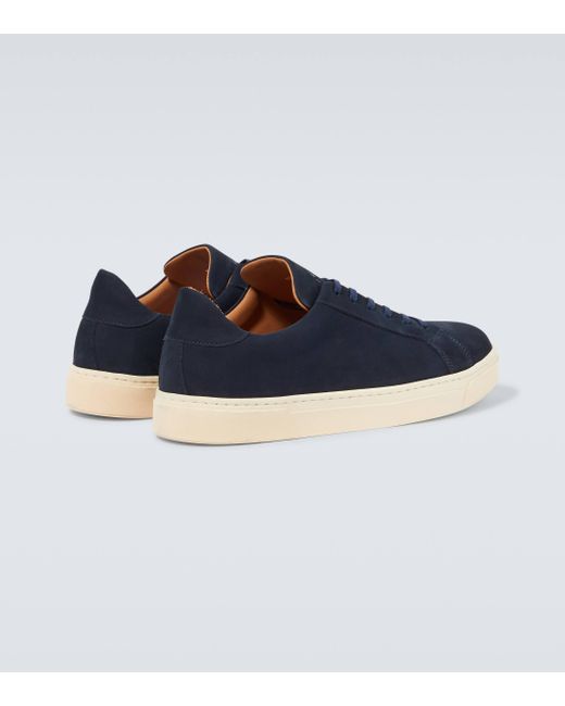 George Cleverley Blue Jack Ii Suede Sneakers for men