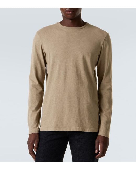 The Row Longsleeve Leon Aus Baumwoll-Jersey in Natural für Herren