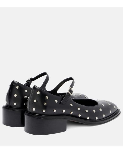 Souliers Martinez Black Penelope 40 Leather Mary Jane Pumps