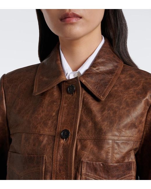 Nili Lotan Brown Susannah Leather Jacket