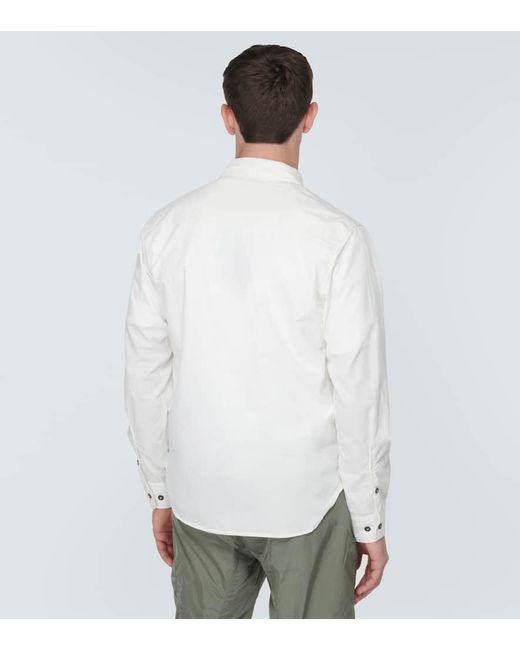 Giacca camicia in gabardine di cotone di C P Company in White da Uomo