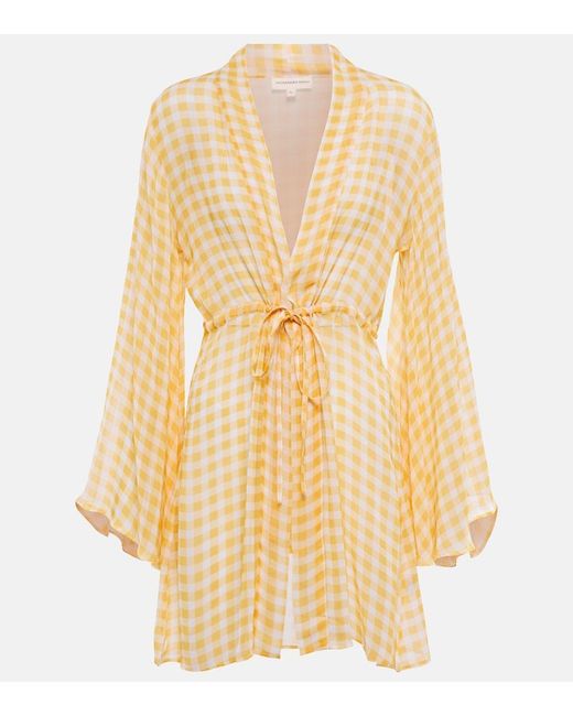 Alexandra Miro Multicolor Checked Minidress