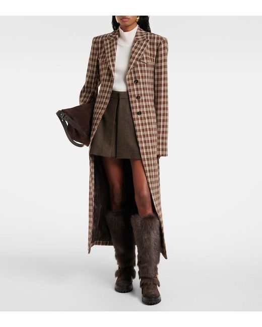 Gianvito Rossi Black Maverick Shearling And Suede Snow Boots
