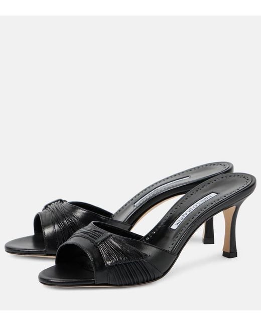 Mules Ebakmu 70 di Manolo Blahnik in Black