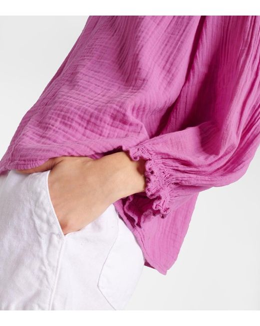 Velvet Pink Top Denice Aus Baumwolle