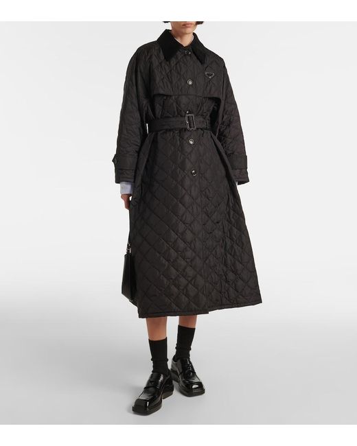 Prada Black Quilted Coat