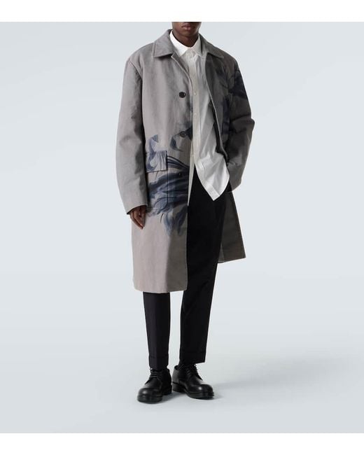 Dries Van Noten Trenchcoat Randale Aus Baumwolle in Gray für Herren