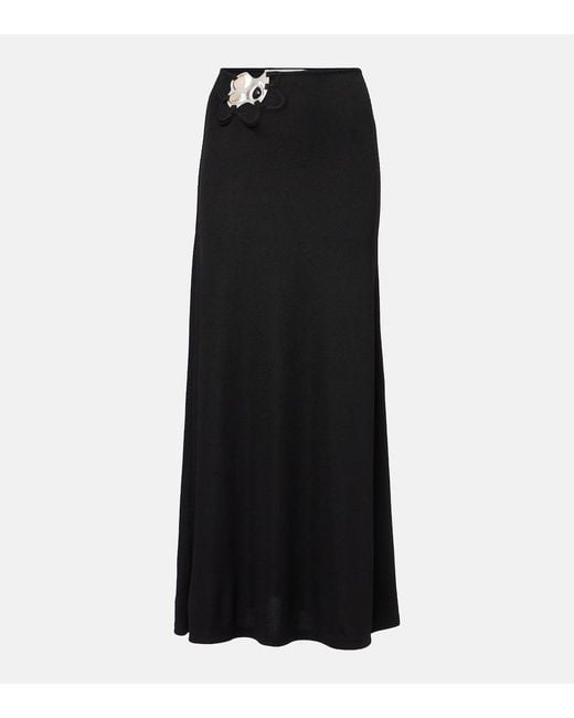Christopher Esber Black Trio Stone Maxi Skirt