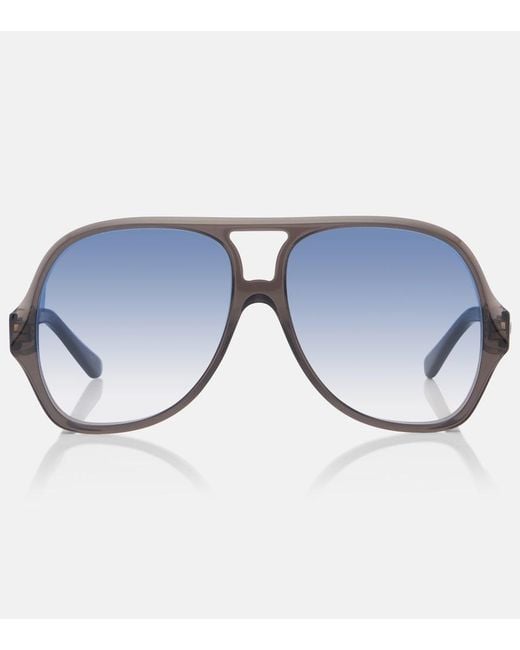 Chloé Blue Salome Aviator Sunglasses