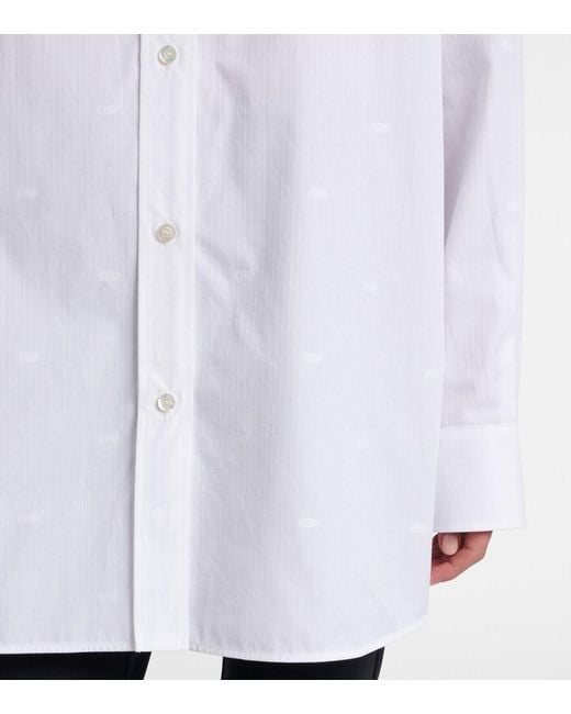 Gucci White Gg Checked Cotton Poplin Shirt