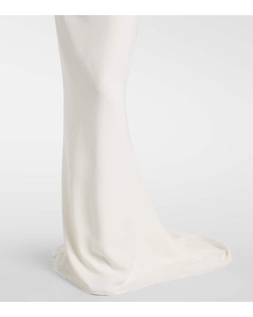 Stella McCartney White Bridal Robe Aus Crepe
