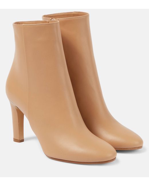 Gabriela Hearst Natural Lila Leather Ankle Boots