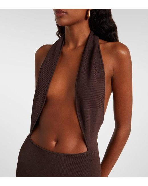 Christopher Esber Purple Jersey Maxi Dress