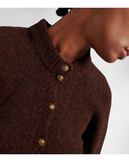 Khaite Brown Ambre Cashmere Cardigan