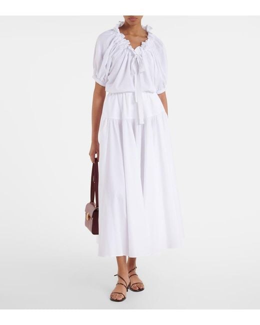 Patou White Cotton Jersey Top