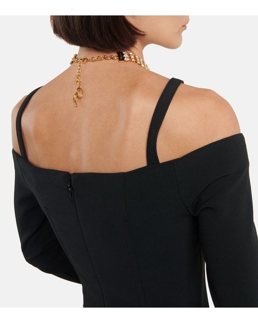 Blumarine Black Embellished Minidress