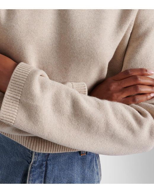Alaïa Natural Cashmere And Wool-Blend Sweater