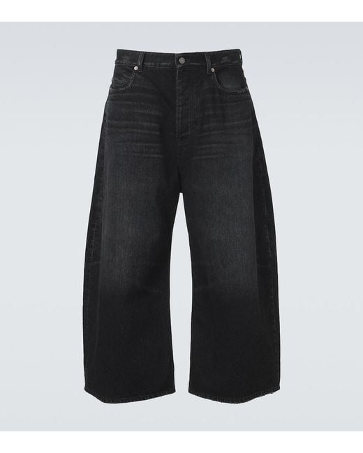 Balenciaga Black Barrel-Leg Jeans for men