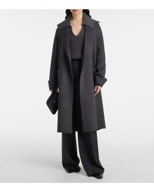 Joseph Black Arline Wool And Cashmere Coat