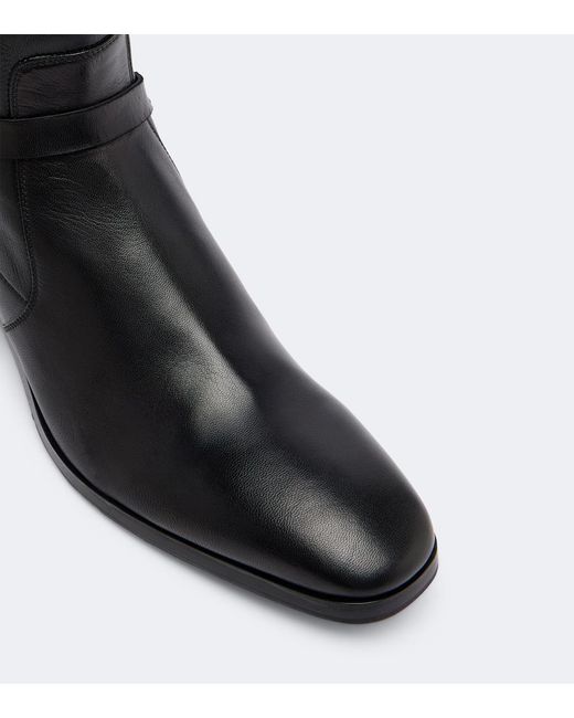 Tom Ford Black Leather Over-The-Knee Boots